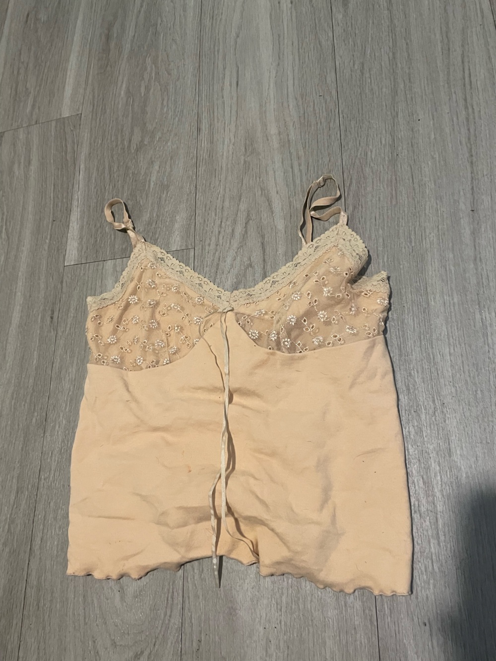 Express Cream Lace-Trim Camisole